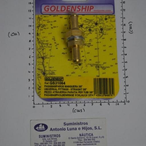 Pasamamparos de latón de 3/8" (9,5 mm) para combustible Goldenship [6]