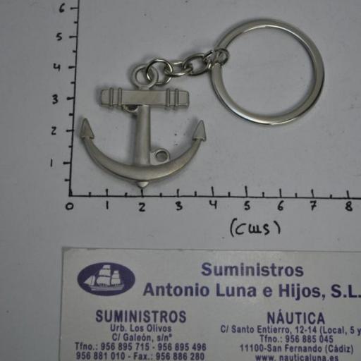 Llavero niquelado ancla