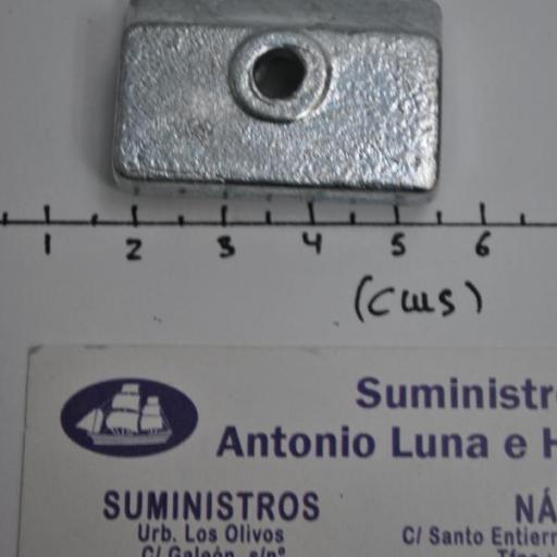 Ánodo de zinc (equivalente 0338635 OMC/Johnson/Evinrude) Tecnoseal [7]