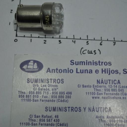 Bombilla (lámpara) BA15S led de 12V y 0,7W [4]