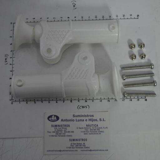 Kit de dos topes de plástico blanco para escaleras Trem