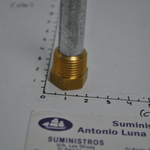 Ánodo de zinc con tapón de latón (equivalente 119574-44150 Yanmar) Zineti [7]