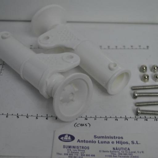 Kit de dos topes de plástico blanco para escaleras Trem [3]
