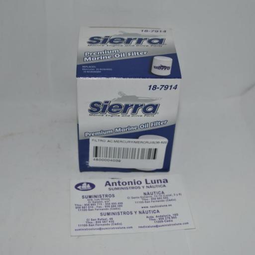 Filtro de aceite Sierra (equivalente) Mercury 35-822626K04 [0]