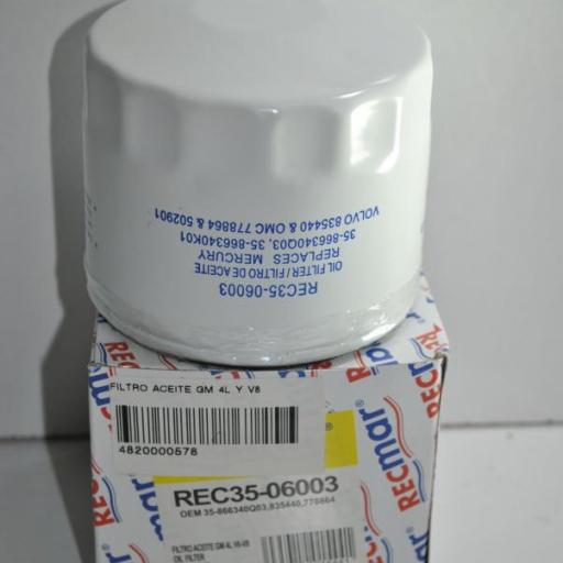 Filtro de aceite (equivalente OMC 502901) RecMar [3]
