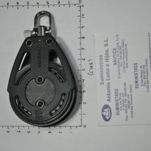 Polea simple de tres posiciones para winche de 57 mm con freno Viadana [4]