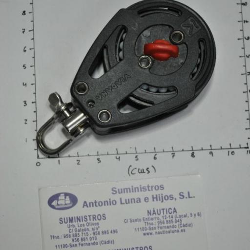 Polea simple de tres posiciones para winche de 57 mm con freno Viadana [5]