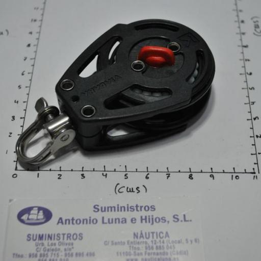 Polea simple de tres posiciones para winche de 57 mm con freno Viadana [7]
