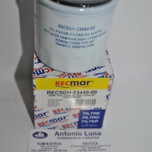 Filtro de aceite RecMar (equivalente) Yamaha 5GH-13440-00 [1]
