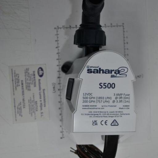 Bomba de achique sumergible automática 12V Sahara S500 MK2 Attwood [1]
