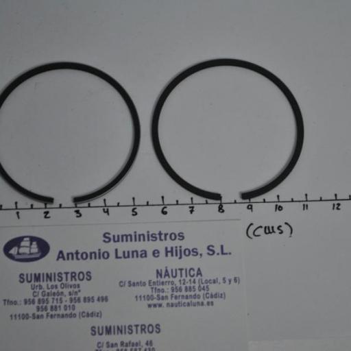 Set aros (2 uds) pistón (segmentos) (equivalente 39-803678A3 Mercury) RecMar [1]
