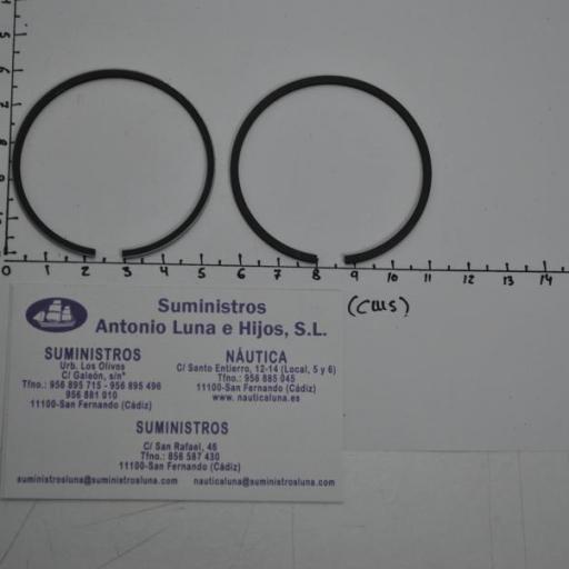 Set aros (2 uds) pistón (segmentos) (equivalente 39-803678A3 Mercury) RecMar [2]