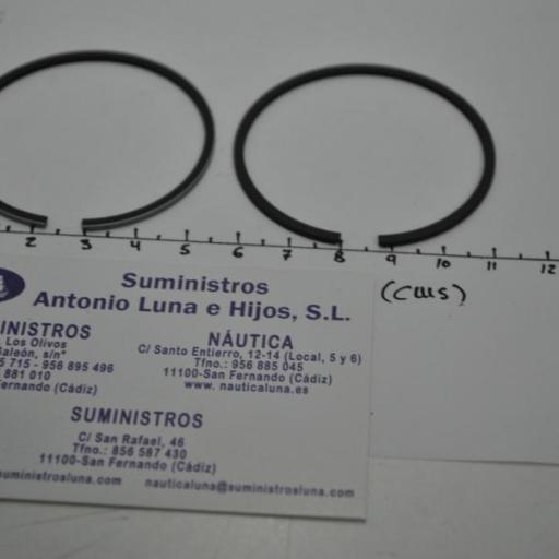 Set aros (2 uds) pistón (segmentos) (equivalente 39-803678A3 Mercury) RecMar [3]