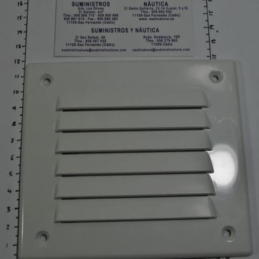 Rejilla de ventilación de plástico blanca de 115 x 127 mm Lalizas [5]