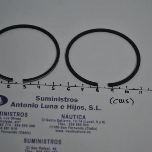 Set aros (2 uds) pistón (segmentos) (equivalente 39-803678A3 Mercury) RecMar [6]