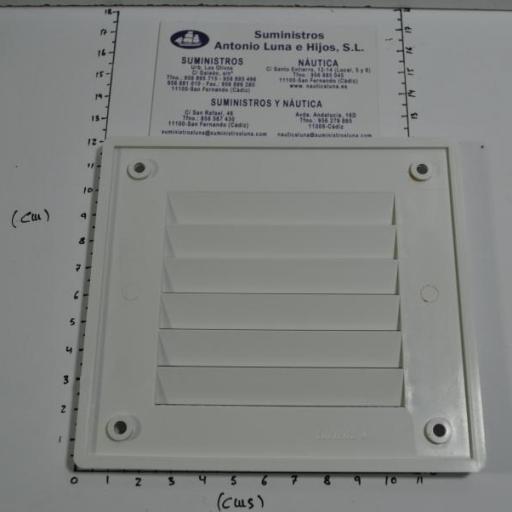 Rejilla de ventilación de plástico blanca de 115 x 127 mm Lalizas [1]
