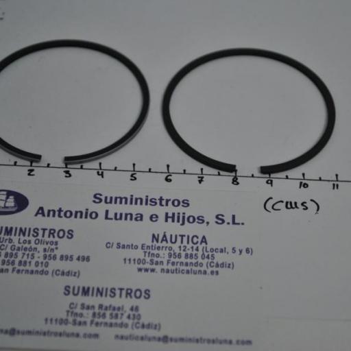 Set aros (2 uds) pistón (segmentos) (equivalente 39-803678A3 Mercury) RecMar [7]