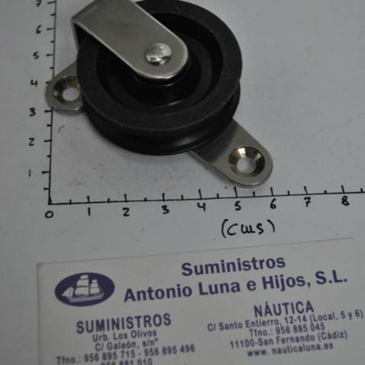 Polea de reenvío de cubierta para cabo de 10 mm Viadana
