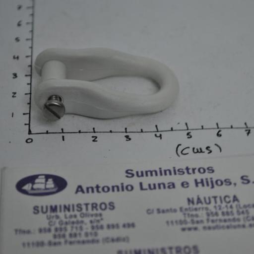 Grillete de nylon blanco de 51mm con tornillo [1]