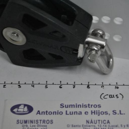 Polea simple Synchro 60 negra Lewmar [6]
