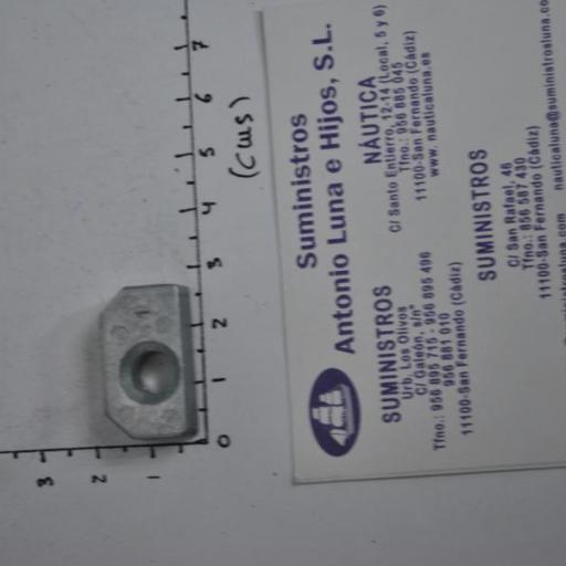 Ánodo de zinc (equivalente 63P-11325-11 Yamaha) Canada Metal - Martyr Anodes [3]