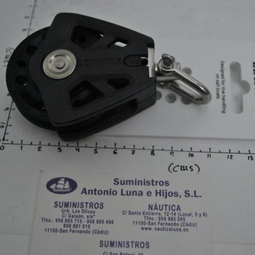 Polea simple Synchro 60 negra Lewmar [7]