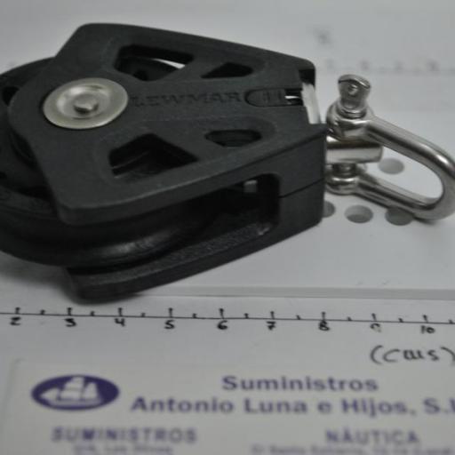 Polea simple Synchro 60 negra Lewmar