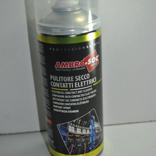 Limpiador seco de contactos eléctricos spray 400ml Ambro-Sol.
