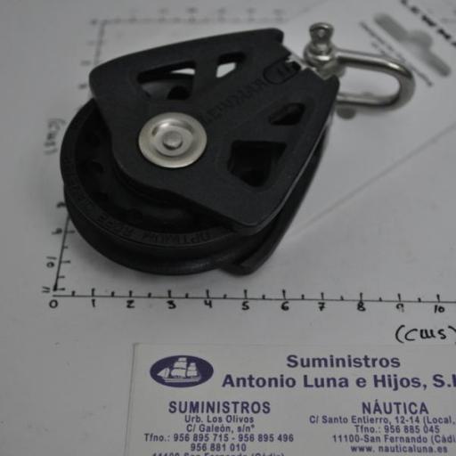 Polea simple Synchro 60 negra Lewmar [1]