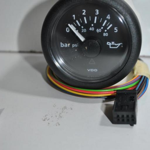 Manómetro (presión aceite) negro 52 mm VDO [1]