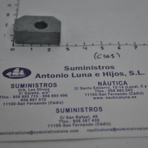 Ánodo de zinc (equivalente 63P-11325-11 Yamaha) Canada Metal - Martyr Anodes [6]