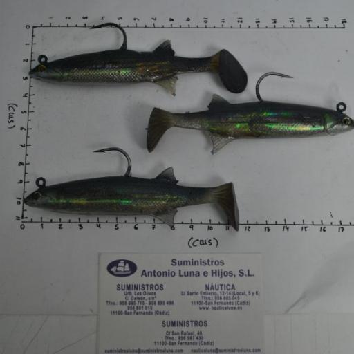 Pack de 3 ud señuelos de vinilo Wildeye Live Mullet 04 Storm [3]