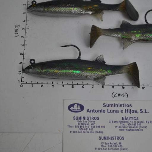 Pack de 3 ud señuelos de vinilo Wildeye Live Mullet 04 Storm [4]
