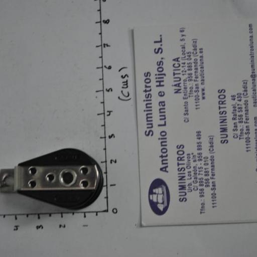 Polea simple plana con rodamientos para cabo de 6 mm Viadana. [2]