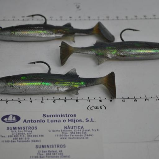 Pack de 3 ud señuelos de vinilo Wildeye Live Mullet 04 Storm [1]