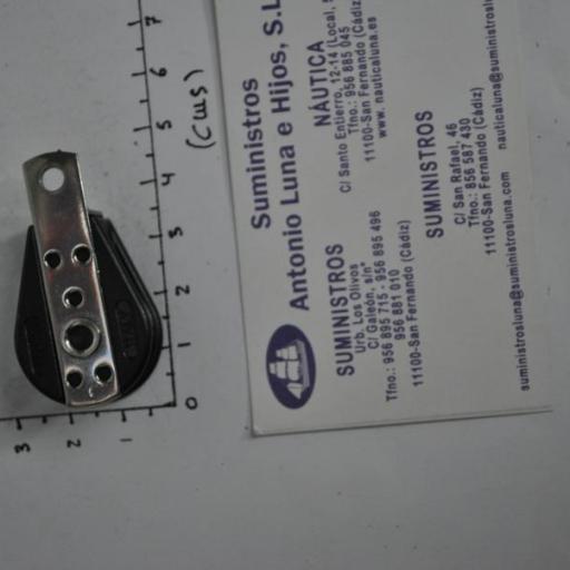 Polea simple plana con rodamientos para cabo de 6 mm Viadana. [4]