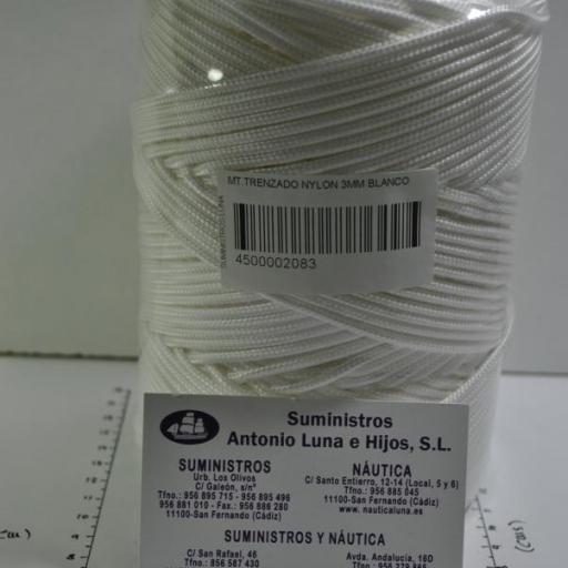 Trenzado de nylon (driza) blanca de 3 mm [1]