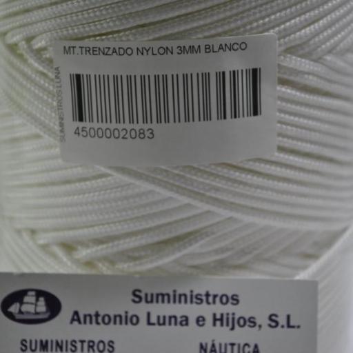 Trenzado de nylon (driza) blanca de 3 mm [2]