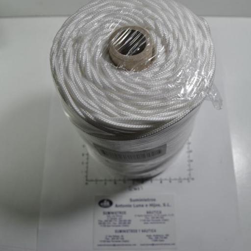 Trenzado de nylon (driza) blanca de 3 mm [3]