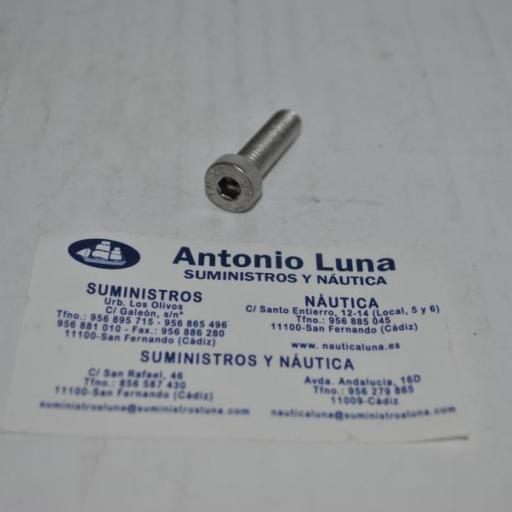 Tornillo Din-7984 de acero inoxidable A4 (AISI-316), con rosca métrica