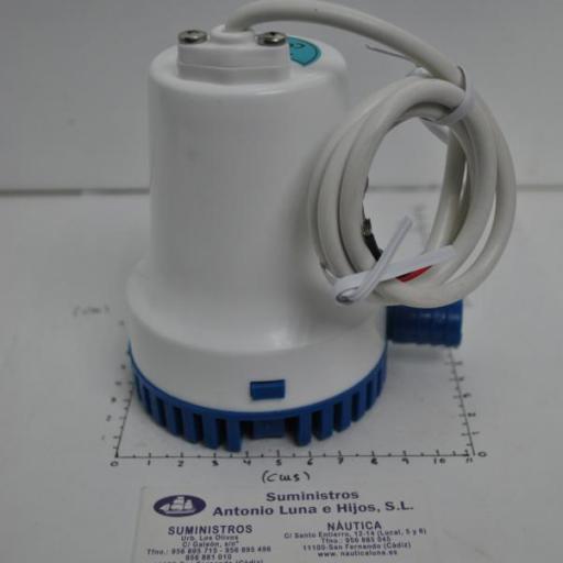 Bomba de achique sumergible 12V 600GPH (2.268 litros/hora) TMC [1]