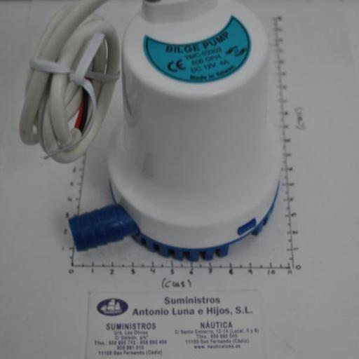 Bomba de achique sumergible 12V 600GPH (2.268 litros/hora) TMC [3]