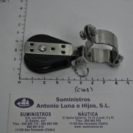 Polea giratoria de acero inoxidable-316 para candelero de 22-25 mm y cabo de 8 mm Viadana [2]