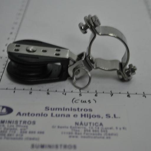 Polea giratoria de acero inoxidable-316 para candelero de 22-25 mm y cabo de 8 mm Viadana [3]