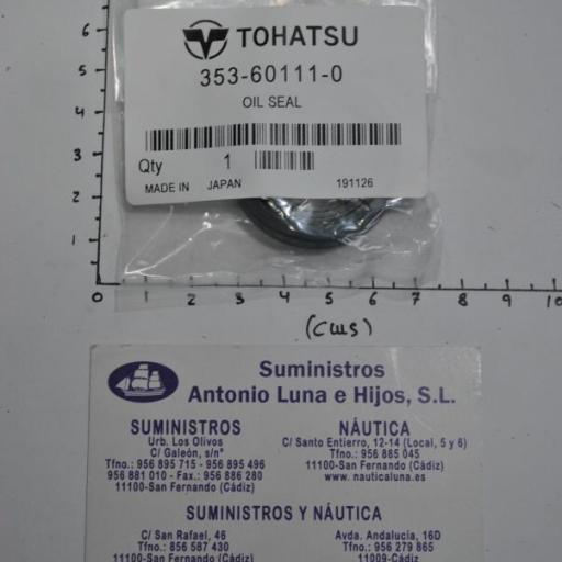 Retén de aceite del eje de la hélice 353-60111-0 original Tohatsu [7]