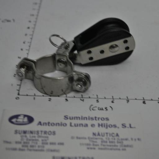 Polea giratoria de acero inoxidable-316 para candelero de 22-25 mm y cabo de 8 mm Viadana [5]