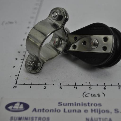 Polea giratoria de acero inoxidable-316 para candelero de 22-25 mm y cabo de 8 mm Viadana [6]