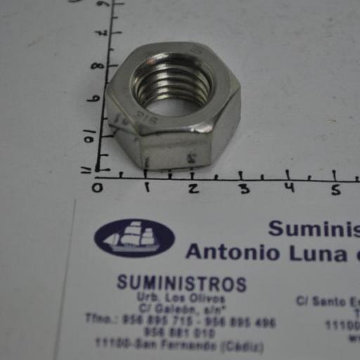 Tuerca hexagonal Din-934 acero inoxidable A4 (rosca UNC)