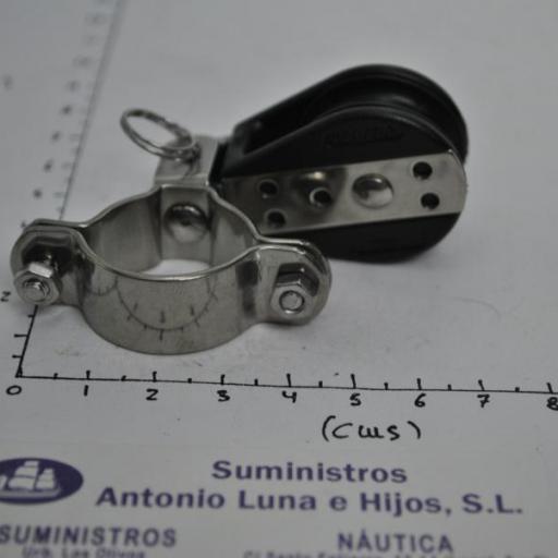 Polea giratoria de acero inoxidable-316 para candelero de 22-25 mm y cabo de 8 mm Viadana [7]