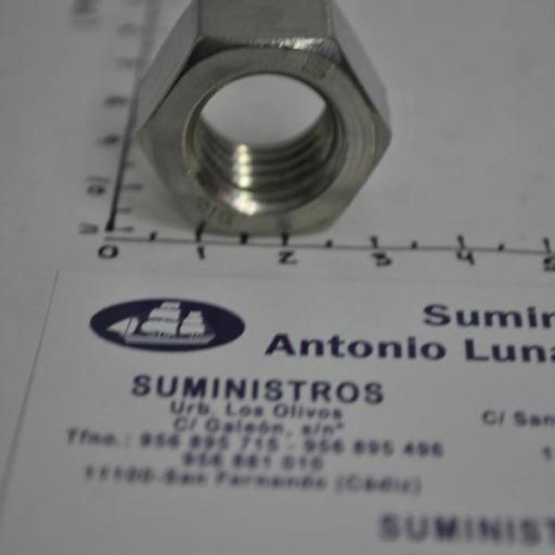 Tuerca hexagonal Din-934 acero inoxidable A4 (rosca UNC) [5]